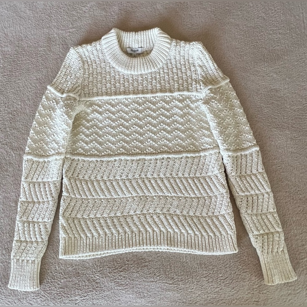 Madewell Off-White Chunky Knit Sweater